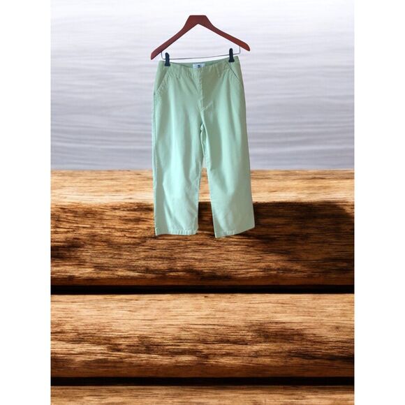 Gap High Rise Wide Leg Cropped Mint Green Jeans - Pastel Trend - Size 2 - Picture 1 of 9